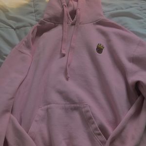 pastel pink hoodie
